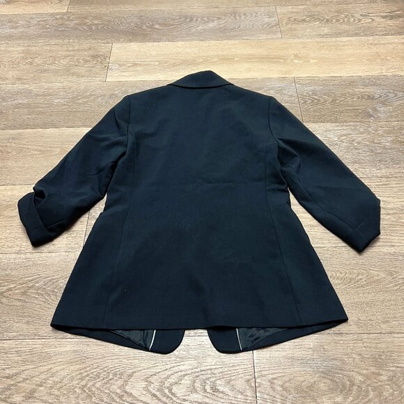 Maeve Roll-Sleeve Blazer-Black-NWT Size 6 - Picture 11 of 13